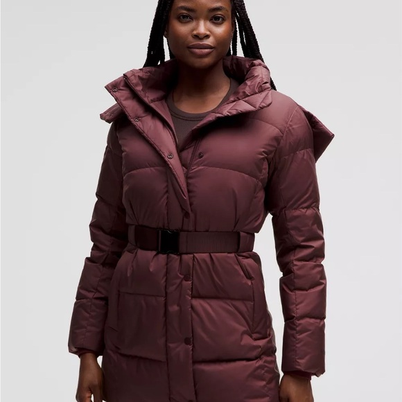 lululemon athletica Jackets & Blazers - Lululemon Wunder Puffer Coat - Deep Burgundy